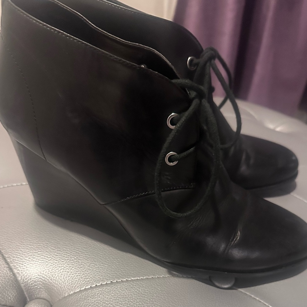 Cole Haan | Lace Up Wedge Booties - Picture 6 of 9